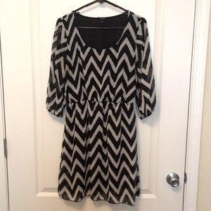 Black and White Chevron Dress